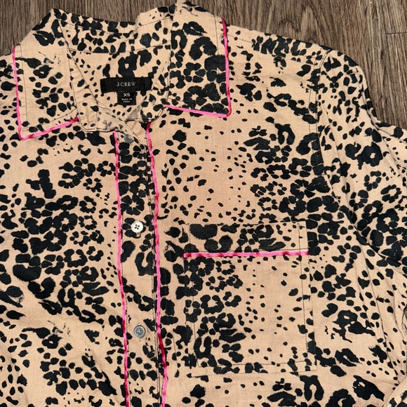 J.Crew Matching Leopard Print Pink Set - Picture 3 of 7